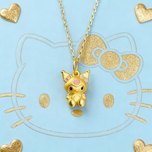 Sanrio Kuromi 24K Gold Necklace Premium Collectible - Picture 8 of 8
